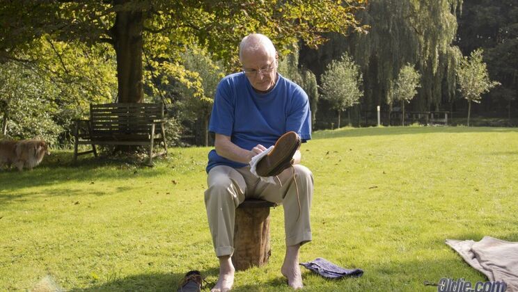 [Oldje] - Sexy Blonde Alexis Rides Old Frank - Alexis Crystal - Frank