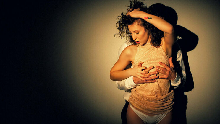 [SexArt] - Tattooed Brunette Gets Fingers and Blowjob