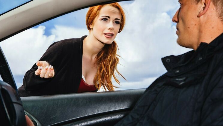 [StrandedTeens] - Blowjob with Ella Hughes British Redhead - Ella Hughes