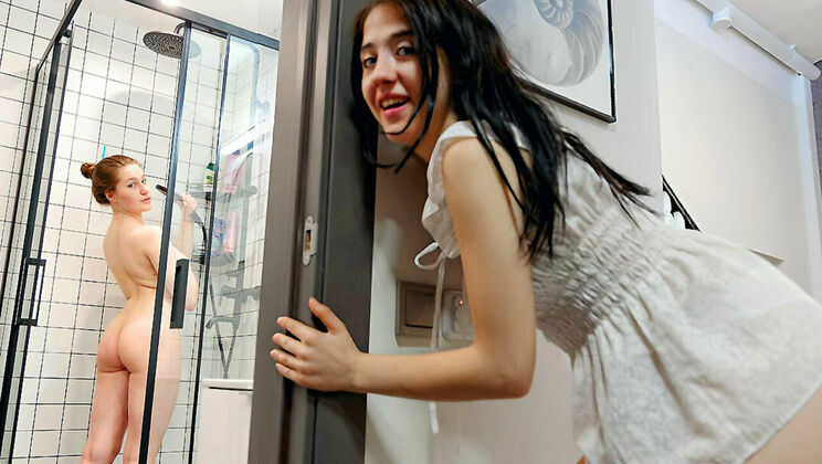 [ClubSweethearts] - Hairy and Shaved Lesbian Shower