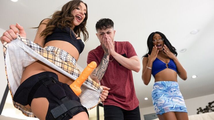 [Brazzers] - Interracial Strap-On with Big Tits - Lacey London - April Olsen