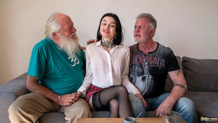 [Oldje] - Sexy Maid Gets Cum on Her Natural Tits - Bruno - Chel - Snow DeVille