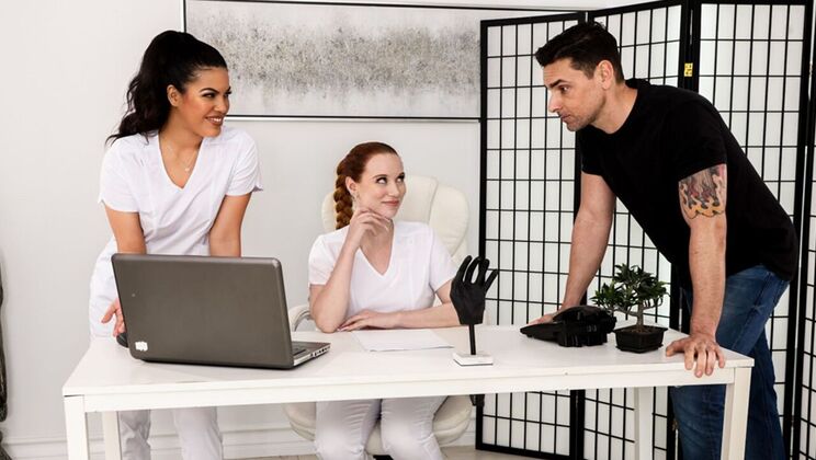 [FantasyMassage] - Lesbian Massage Turns into Wild Sex - Ryan Driller - Maya Farrell - Madison Morgan