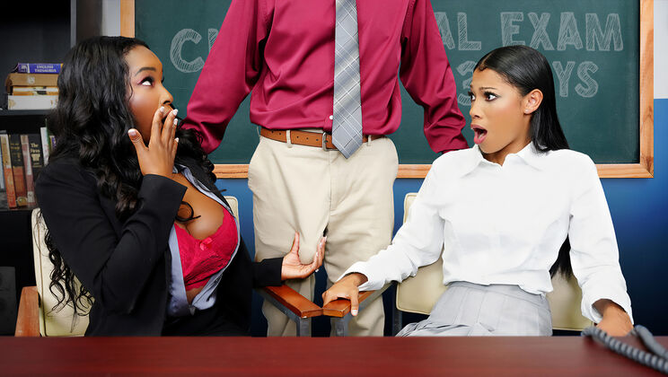 [PervPrincipal] - Blowjob and Cumshot with Horny Teens