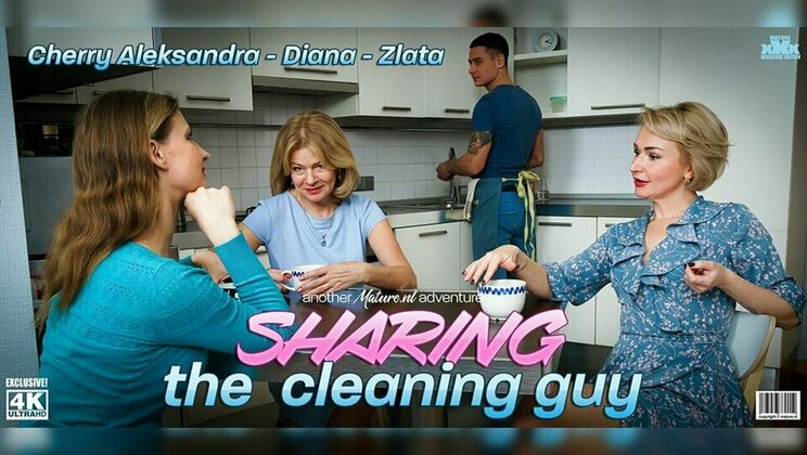 [Mature.nl] - Three mature babes, one lucky dude - foursome fun with facials