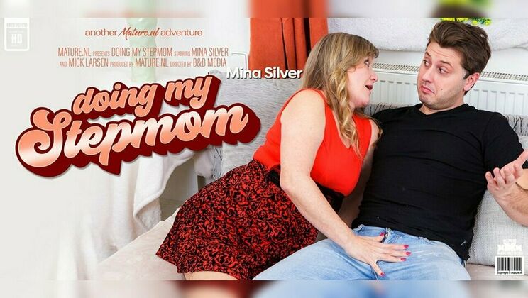 Big ass stepmom gets a facial from young guy