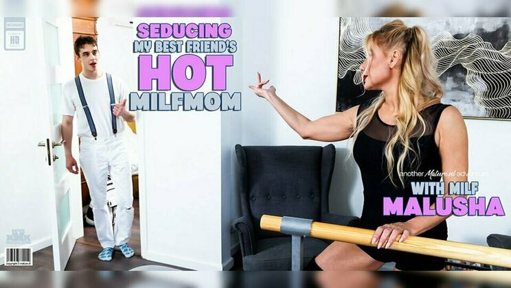 Mature Beauty Malusha in a Steamy Encounter with Young Robby