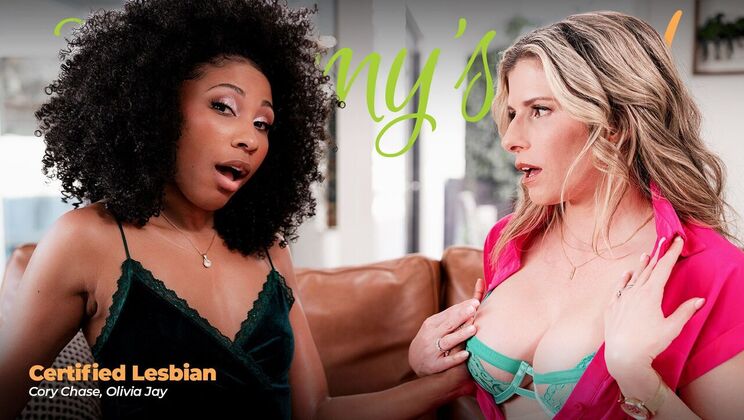 [Girlsway] - Lesbian Ebony and Blonde Kiss - Cory Chase - Olivia Jay