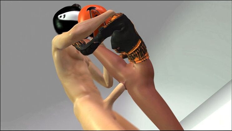 Shaved Pussy Gets Huge Animated Cock