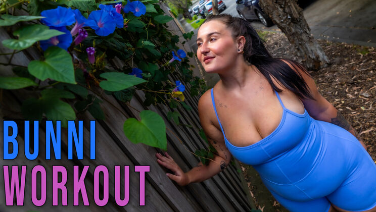 [GirlsOutWest] - Big Tits Bunni Works Out Solo - Bunni