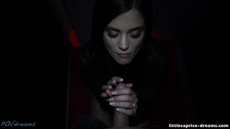 Public POV Blowjob with LittleCaprice at Expo