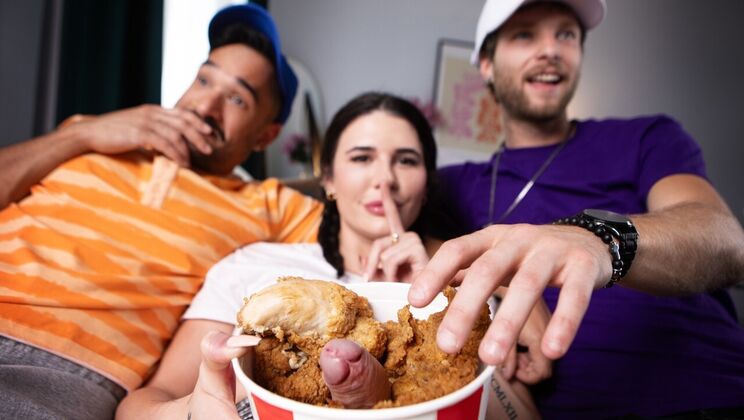 [TransAngels] - Tattooed Chick Sucks and Fucks Big Cock in Bucket - Bailey Archer - Benjamin Blue - Raj