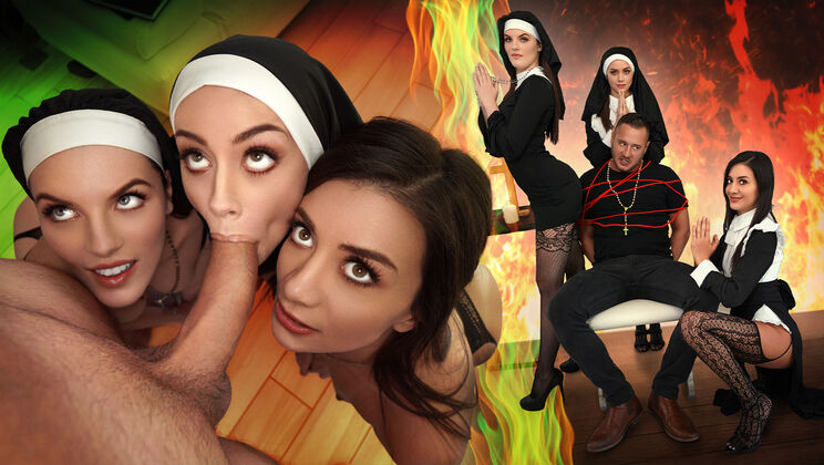 [BFFs] - Petite Nuns Fiona Frost & Selena Love Take Big Cock - Danny Mountain - Natalie Brooks - Fiona Frost - Selena Love