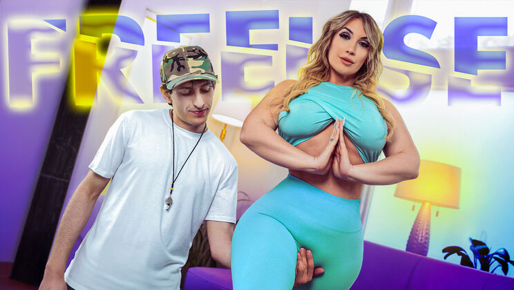 [FreeUseMilf] - Blonde MILF Mia James Gets a Big Facial from Young Stud - Nick Strokes - Mia James