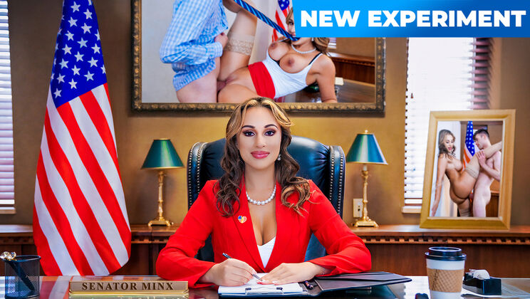 Political roleplay turns into deepthroat with Monica Minx