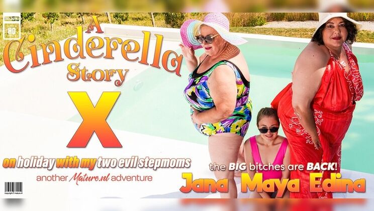 [Mature.nl] - Stepdaughter Maya gets her pussy licked by two horny grannies