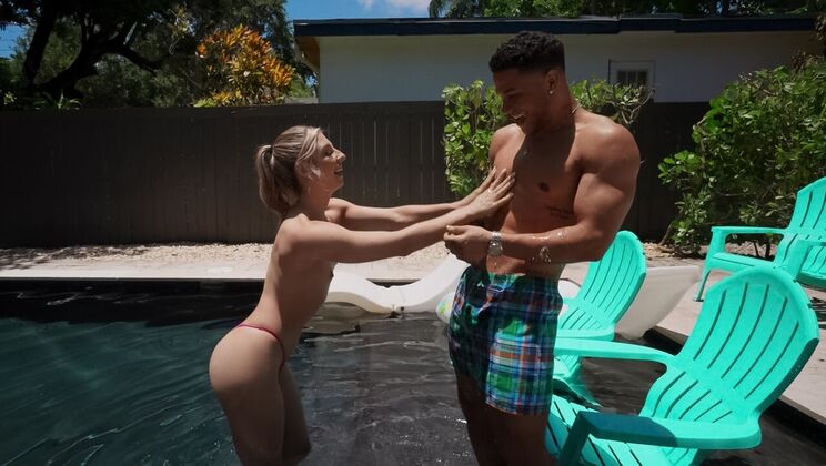 [RKPrime] - Sneaky Sex in Pool: Cowgirl and Reverse Cowgirl - Mike Ox - Cheerleader Kait