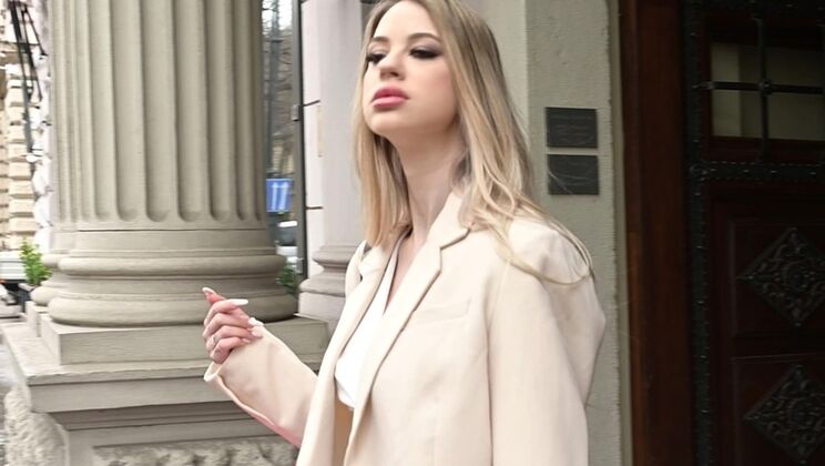 Driver and Lover Join Sladyen Skaya for Lingerie DP Threesome Fun