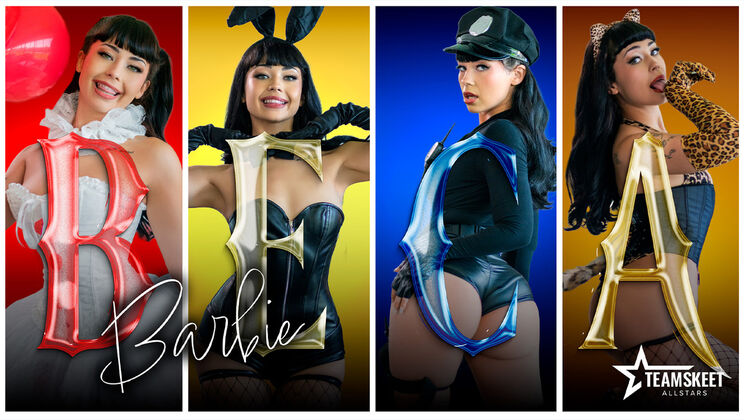 [TeamSkeetAllStars] - Beca Barbie's Wild Costume Tease with Charles Dera - Charles Dera - Beca Barbie