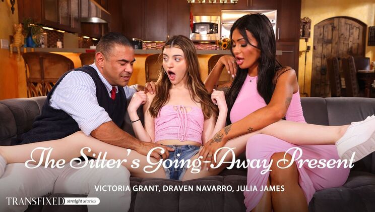 [Transfixed] - Old & Young: MILF Babysitter Takes Double Blowjob & Facial - Draven Navarro - Julia James - Victoria Grant