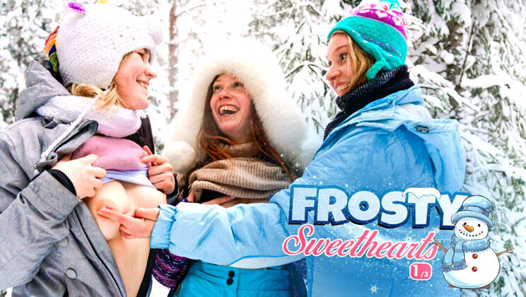 [ClubSweethearts] - Shaved Teen Lesbians: Kissing, Flashing, and Pussy Eating - Alice Klay - Kate Rose - Iris Murai