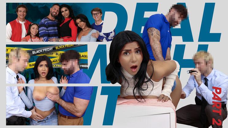 Thick Ass Babe Gets Double Facial in Threesome