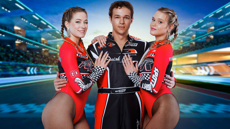 [StepSiblings] - Flag Girl Audition: Blonde with Braids Gets Pussy Rubbed to Orgasm - River Lynn - Jayden Marcos - Chloe Rose