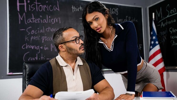 [TransSensual] - Dillon Diaz Gives Big Cock to Brunette Bubble Butt Enhanced Body - Dillon Diaz - Victoria Grant